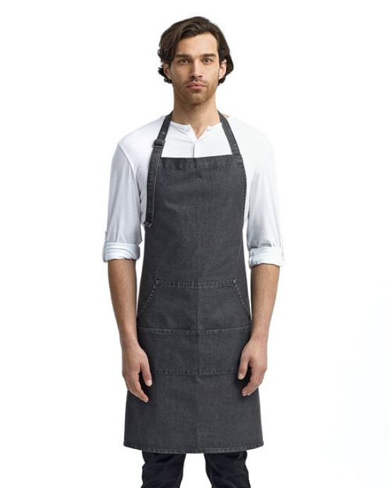 Jeans Stitch Denim Bib Apron