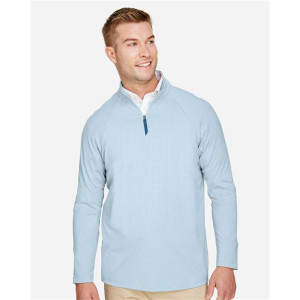 Men's CrownLux Performance® Clubhouse Micro-Stripe Quarter-Zip Pullover