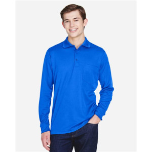 Men's Pinnacle Performance Long Sleeve Piqué Polo with Pocket