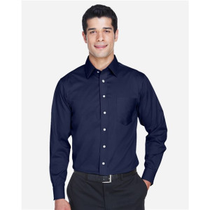Men's Crown Collection® Solid Stretch Twill Woven Dress Shirt