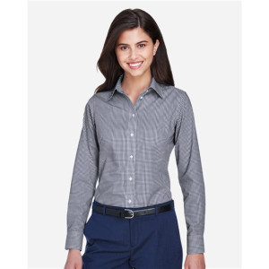 Women's Crown Collection® Gingham Check Woven Dress Shirt