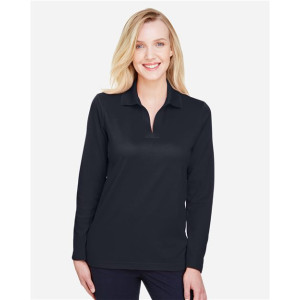 Women's CrownLux Performance® Plaited Long Sleeve Polo