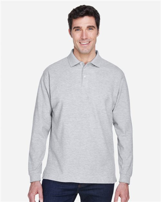 Men's Pima Piqué Long Sleeve Polo