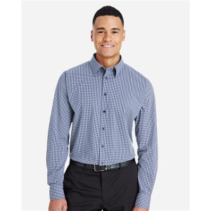 Men's CrownLux Performance® Tonal Mini Check Woven Dress Shirt