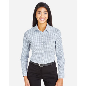 Women's CrownLux Performance® Micro Windowpane Woven Dress Shirt