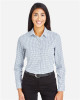 Women's CrownLux Performance® Micro Windowpane Woven Dress Shirt
