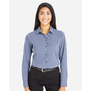Women's CrownLux Performance® Tonal Mini Check Woven Dress Shirt