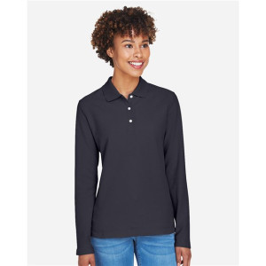 Women's Pima Piqué Long Sleeve Polo