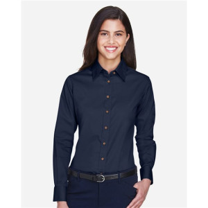 Women's Easy Blend™ Long Sleeve Twill Dress Shirt with Stain-Release