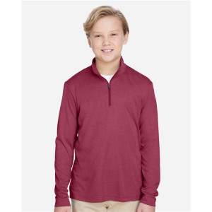 Youth Zone Sonic Heather Performance Quarter-Zip Pullolver