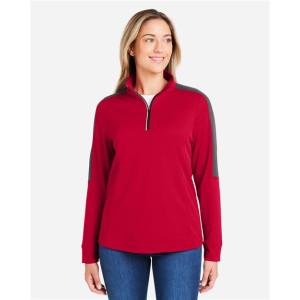 Women's Market Snag Protect Mesh Colorblock Quarter-Zip Pullover