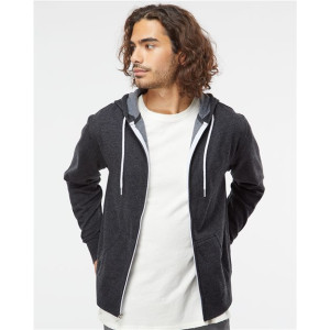 Unisex Lightweight Full-Zip Hooded Sweatshirt