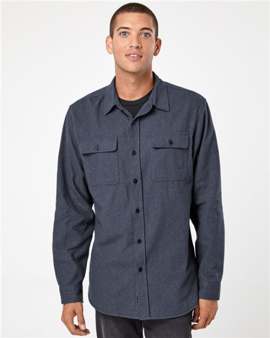 Men's Solid Flannel Shirt