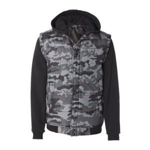 Men's Nylon Vest with Fleece Sleeves