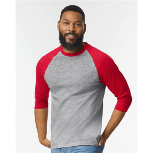 Unisex Heavy Cotton™ Raglan Three-Quarter Sleeve T-Shirt