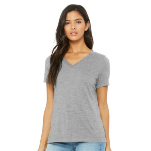 Women's Relaxed Heather CVC V-Neck Tee
