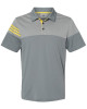 Men's Heathered 3-Stripes Colorblocked Polo