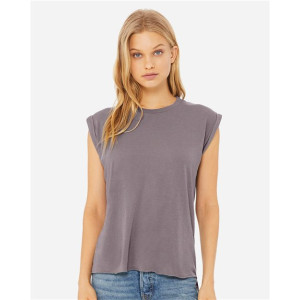 Women’s Flowy Rolled Cuffs Muscle Tee