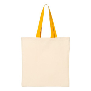Economical Tote with Contrast-Color Handles