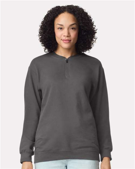 Unisex Softstyle® Midweight 1/4 Zip Sweatshirt