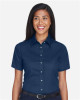Women's Easy Blend™ Short Sleeve Twill Dress Shirt with Stain-Release