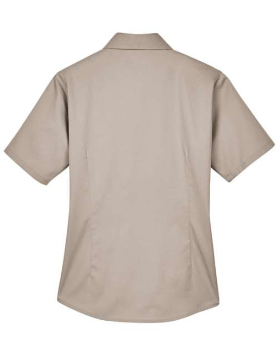 Women's Easy Blend™ Short Sleeve Twill Dress Shirt with Stain-Release