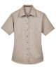 Women's Easy Blend™ Short Sleeve Twill Dress Shirt with Stain-Release