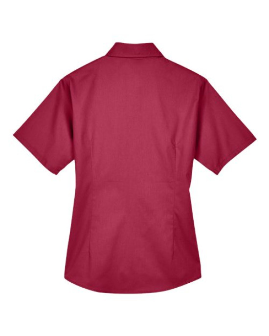 Women's Easy Blend™ Short Sleeve Twill Dress Shirt with Stain-Release