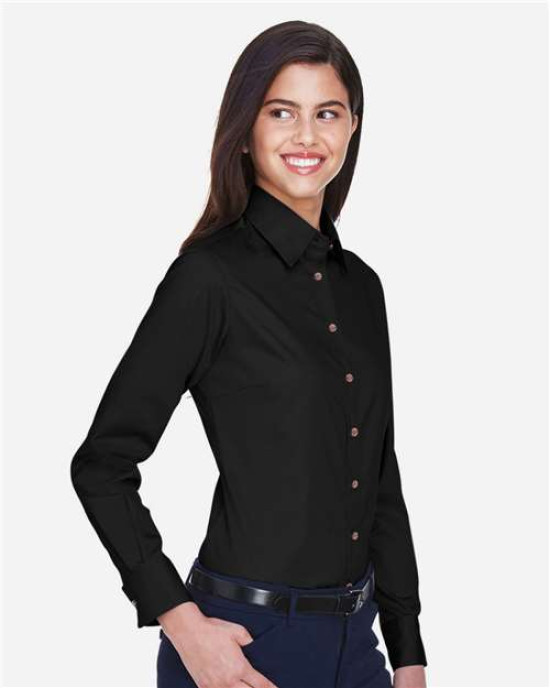 Women's Easy Blend™ Long Sleeve Twill Dress Shirt with Stain-Release