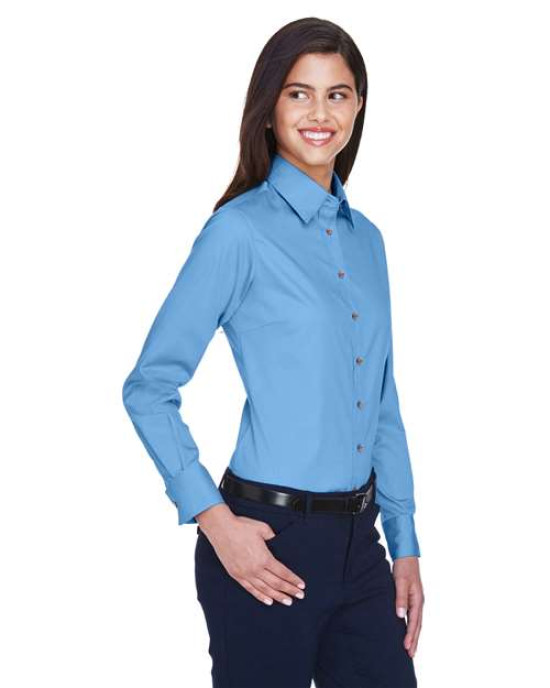 Women's Easy Blend™ Long Sleeve Twill Dress Shirt with Stain-Release