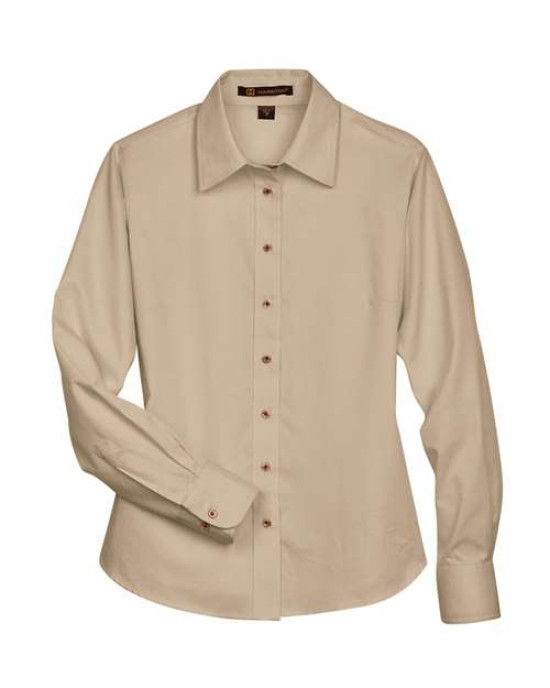 Women's Easy Blend™ Long Sleeve Twill Dress Shirt with Stain-Release
