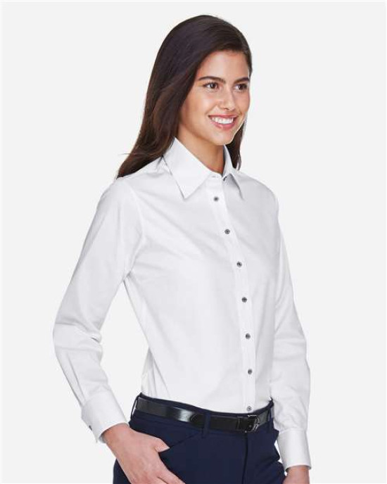 Women's Easy Blend™ Long Sleeve Twill Dress Shirt with Stain-Release