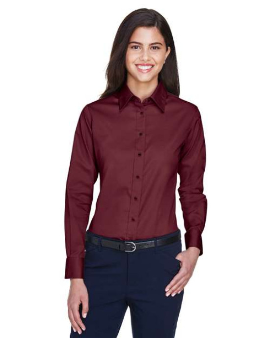 Women's Easy Blend™ Long Sleeve Twill Dress Shirt with Stain-Release