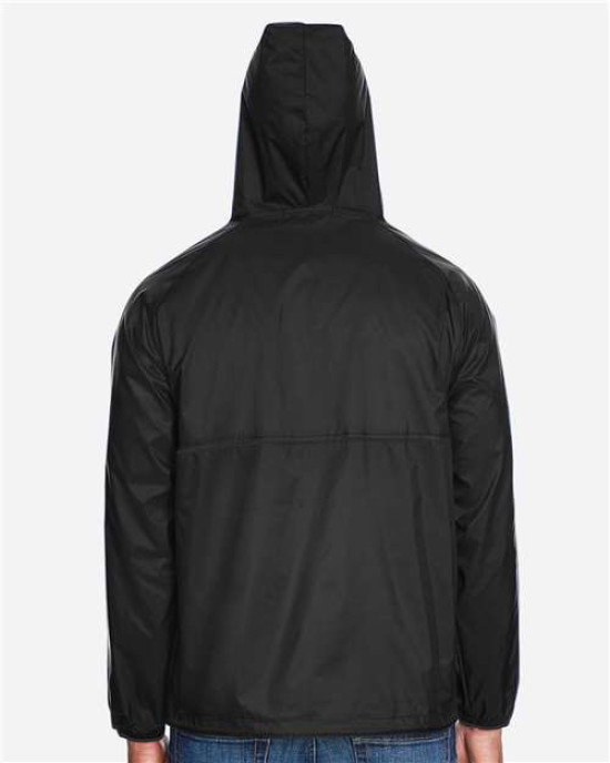 Unisex Packable Hooded Nylon Jacket