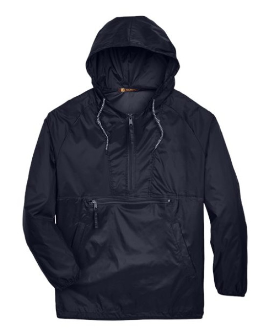 Unisex Packable Hooded Nylon Jacket