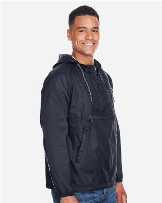 Unisex Packable Hooded Nylon Jacket
