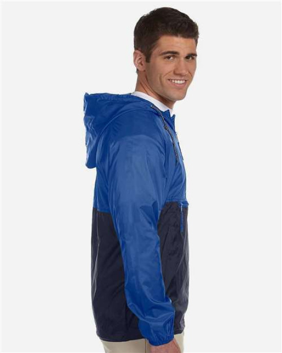 Unisex Packable Hooded Nylon Jacket