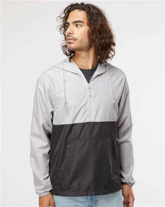 Unisex Lightweight Quarter-Zip Windbreaker Pullover Jacket
