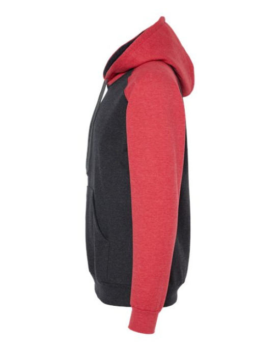 Fleece Raglan Hooded Sweatshirt