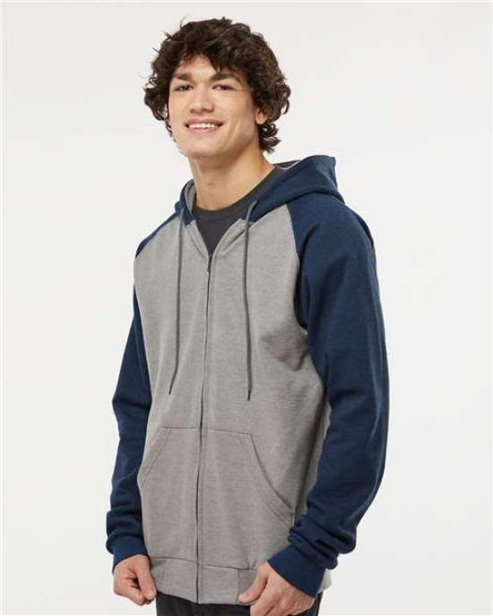 Fleece Raglan Hooded Full-Zip Sweatshirt