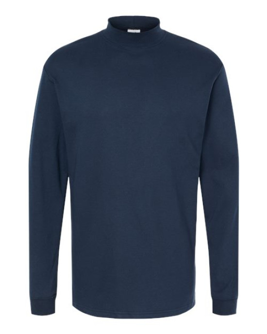 Jersey Interlock Mockneck Long Sleeve T-Shirt