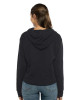 Women's Laguna Sueded Raw Edge Crop Hoodie Sweatshirt
