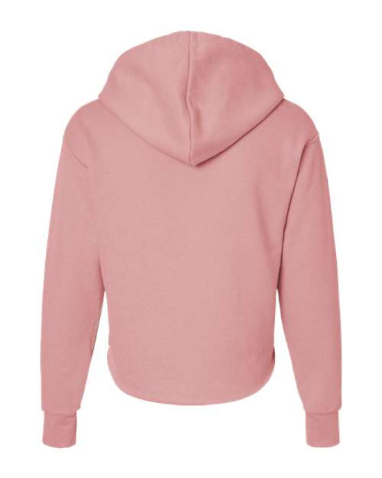 Women's Laguna Sueded Raw Edge Crop Hoodie Sweatshirt