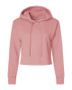 Women's Laguna Sueded Raw Edge Crop Hoodie Sweatshirt