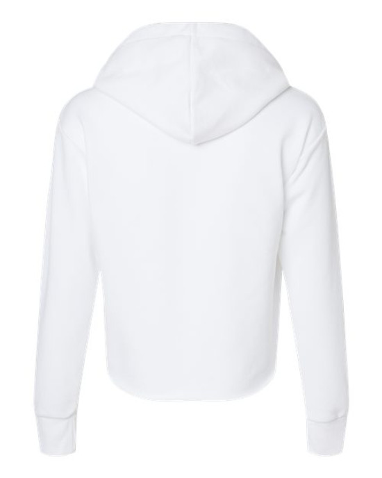 Women's Laguna Sueded Raw Edge Crop Hoodie Sweatshirt