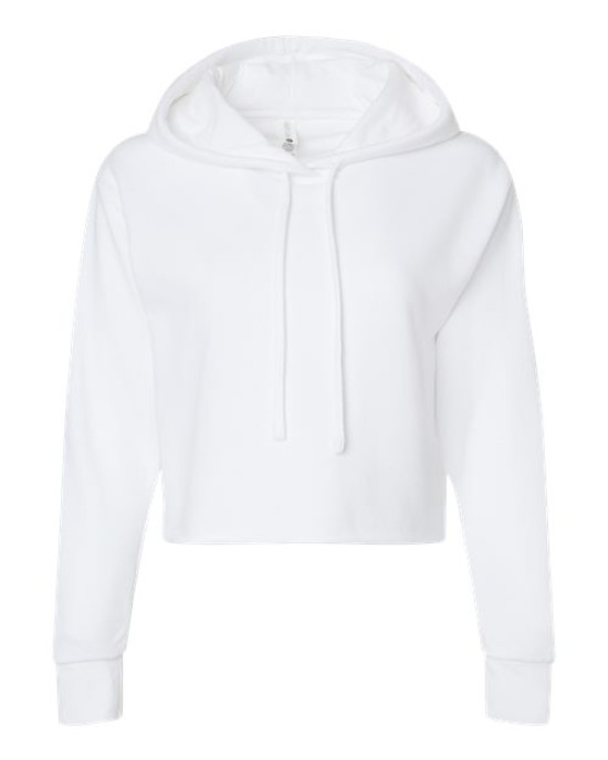 Women's Laguna Sueded Raw Edge Crop Hoodie Sweatshirt