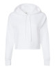 Women's Laguna Sueded Raw Edge Crop Hoodie Sweatshirt