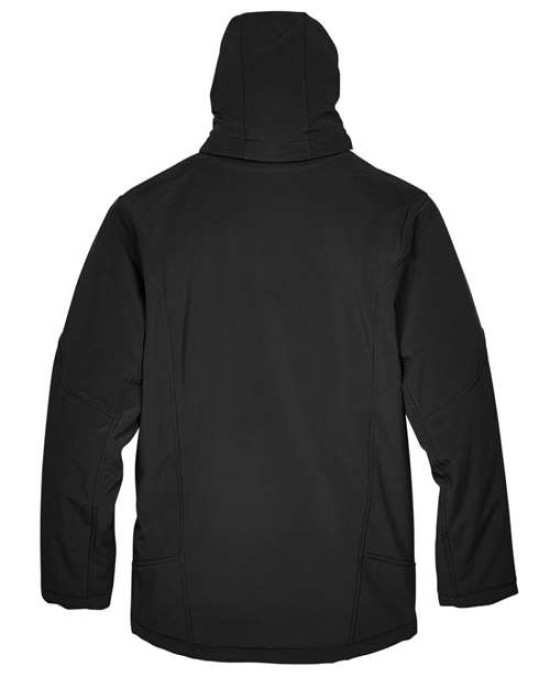 Men's Glacier Insulated Three-Layer Fleece Soft Shell Hood Jacket with Detachable Hood