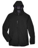 Men's Glacier Insulated Three-Layer Fleece Soft Shell Hood Jacket with Detachable Hood
