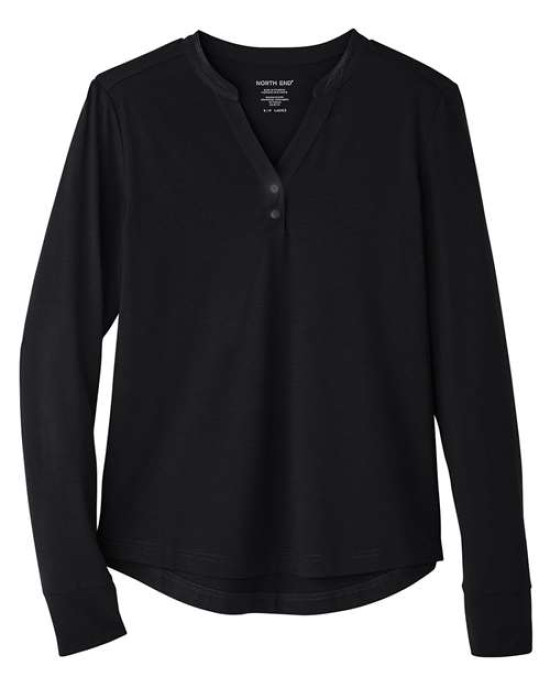 Women's JAQ Stretch Performance V-Neck Snap Pullover